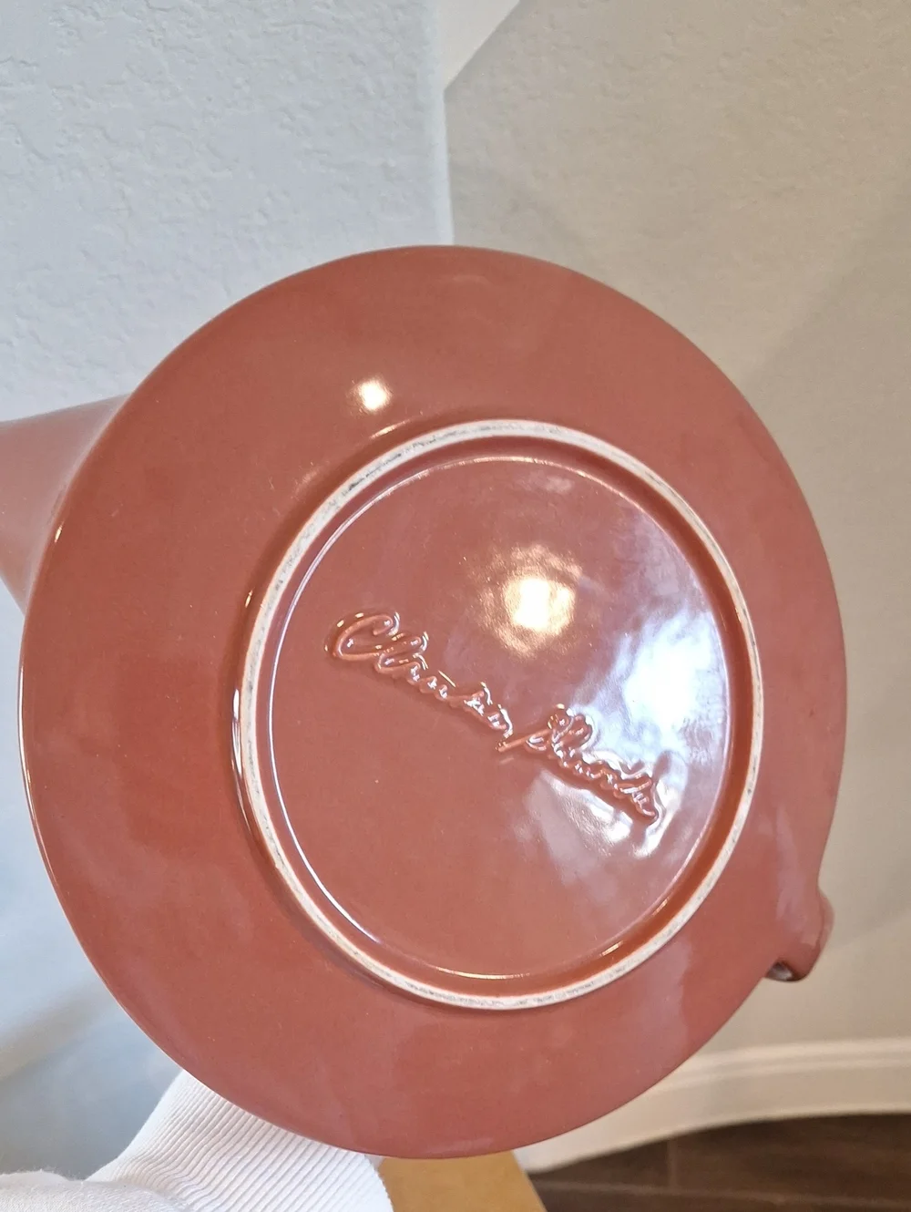 Vintage Post Modern Claudia Shuride Teapot Burnt Orange / Red